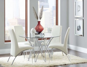 Cabianca 5Pc Dinette Set 106921 in Chrome by Coaster [CRDS-106921-Cabianca]