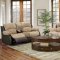 Two-Tone Transitional Reclining Sectional w/Storage Armrest