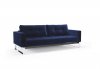 Cassius Vintage Sofa Bed in Dark Blue by Innovation, Chrome Legs