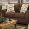 Chocolate Fabric Contemporary Loveseat & Sofa Set w/Options