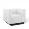 Conjure Accent Chair in White Velvet by Modway