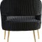 Monroe Sofa 696 in Black Velvet Fabric by Meridian w/Options