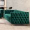 Mathias Sofa & Loveseat Set in Emerald Green Velvet Fabric