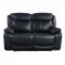 Ralorel Motion Sofa & Loveseat Set LV00060 Black Leather by Acme