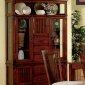 Distressed Walnut Finish Contemporary China Cabinet