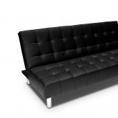 Black or Ivory Bonded Leather Sleeper Sofa