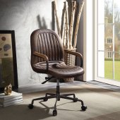 Acis Office Chair 92559 in Vintage Chocolate Leather by Acme