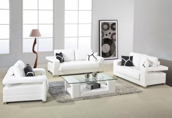 2926 Sofa Set in White Bonded Leather by VIG [VGS-2926 Bonded White]