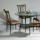 Autumn Rust Metal Classic Dining Table w/Optional Chairs