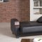 Euro Moda Sofa Bed in Black Leatherette by Casamode w/Options