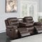 Flamenco Motion Sofa 610201 in Brown by Coaster w/Options