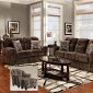 Chocolate Fabric Elegant Modern Loveseat & Sofa Set w/Options