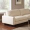 504301 Ava Sofa in Cream Bonded Leather by Coaster w/Options