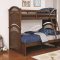 Halsted Bunk Bed 461084 in Walnut by Coaster w/Options