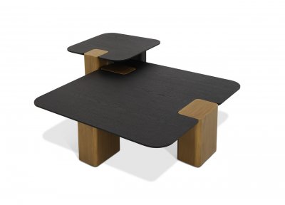 467E4 Coffee Table in Black Oak by J&M w/Optional End Tables