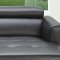 Trax Sectional Sofa by Beverly Hills in Black Full Leather