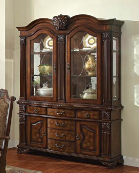 Thurmont 5052-50 Buffet w/Hutch in Cherry by Homelegance [HEBU-5052-50 Thurmont]