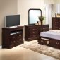 G3125D Bedroom by Glory Furniture in Cappuccino w/Storage Bed