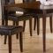 Rich Cappuccino Finish Dining Set W/Bycast Leather Seats