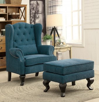 Willow Accent Chair CM-AC6271TL in Teal w/Optional Ottoman [FACC-CM-AC6271TL-Willow Teal]