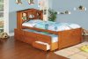 CM7761A Timberline Captain Bed in Oak w/Trundle & Drawers