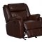 U9303 Motion Sectional Sofa in Brown Bonded Leather by Global