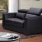 Shanghai Black Leather Modern Sofa by J&M Furniture