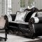 Tabatha Sofa SM6313 in Champagne/Black Chenille & Leatherette