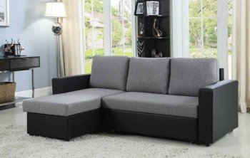 Baylor Sectional Sofa 503929 in Grey & Black by Coaster [CRSS-503929 Baylor]