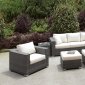 Somani CM-OS2128-19 7Pc Outdoor Patio Sofa Set in Ivory & Gray