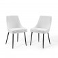 Viscount Dining Chair 3809 Set of 2 White Fabric by Modway