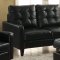 Nate 2Pc Sofa & Loveseat Set 50265 in Black Leather-Gel by Acme