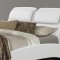 B153 Upholstered Bed in White Leatherette