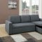 F6931 Convertible Sectional Sofa in Grey Fabric by Boss