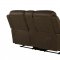 U6026 Motion Sofa & Loveseat Set in Dark Brown Fabric by Global