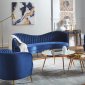 Sophia Sofa 506861 in Blue Velvet by Coaster w/Options