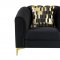 U777 Sofa & Loveseat Set in Black Velvet by Global w/Options