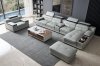 908 Sectional Sofa in Light Gray Leather by ESF w/Options