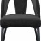 Akoya Dining Chair 794 Set of 2 Black Velvet Fabric by Meridian