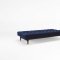 Oldschool Sofa Bed in Dark Blue w/Retro Legs by Innovation