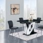 D964BT Dining Table Black & White by Global w/Optional Chairs