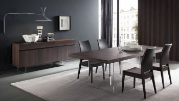 Lagoon Dining Table in Oak by Rossetto w/Optional Items [Rossetto-DS-Lagoon-Gola-Divine]