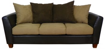 Mocha Fabric Modern Loveseat & Sofa Set w/Options [PMS-4650-Mocha]