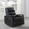 Dario Motion Sofa 601514 Black Leatherette by Coaster w/Options