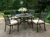 Chiara II CM-OT2303-RT Outdoor Patio 5Pc Set in Black Pewter