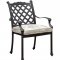 Chiara I Patio Table CM-OT2303-T in Black w/CM-OT2303-AC Chairs