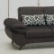 Dark Brown Fabric Modern Sofa Bed w/Optional Loveseat & Chair