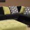 201074 Fiona Sectional Sofa in Suede Fabric & Vinyl by Chelsea