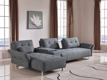 Testro Sectional Sofa 1761 in Grey Fabric by VIG [VGSS-1761 Testro Grey]