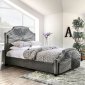 Coraline Upholstered Bed CM7398 in Gray Flannelette